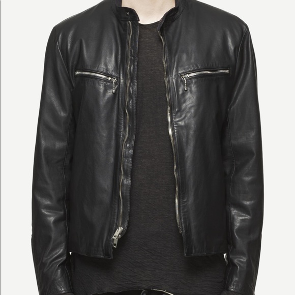 Rag and Bone Black Leather Jacket Duke Small Moto Racer New - Picture 7 of 10